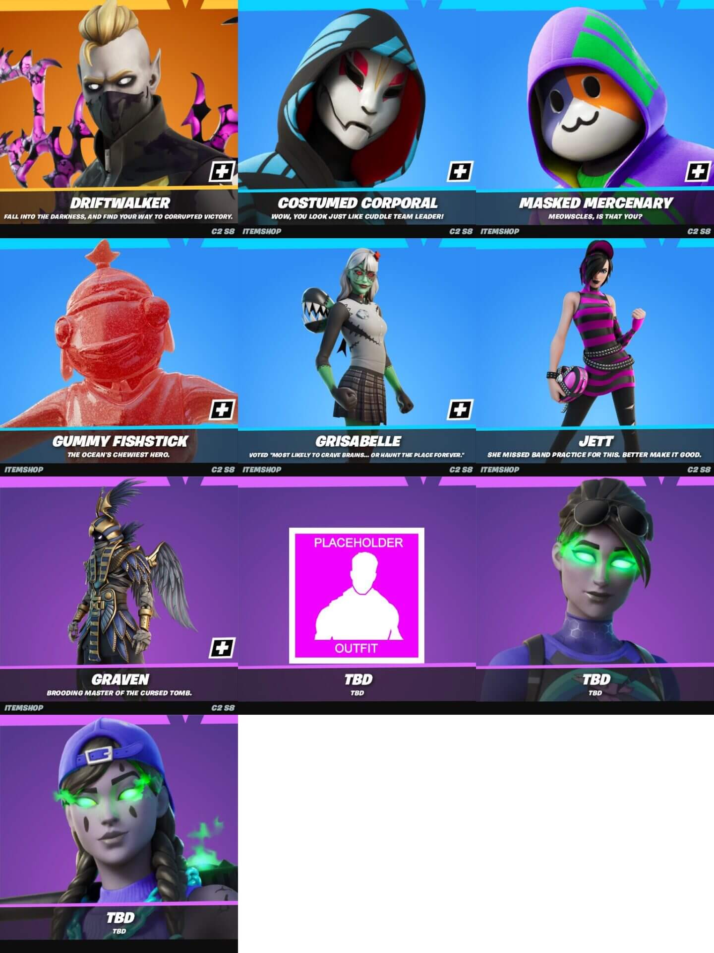 Fortnite v18.20 Leaked Skins