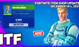 Fortnite Product Store * NEW * COZY KNIT JONESY ATTIRE! [December 14th, 2021] (Fortnite Fight Royale)